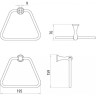 Полотенцедержатель LEMARK STANDARD кольцо, хром LM2135C